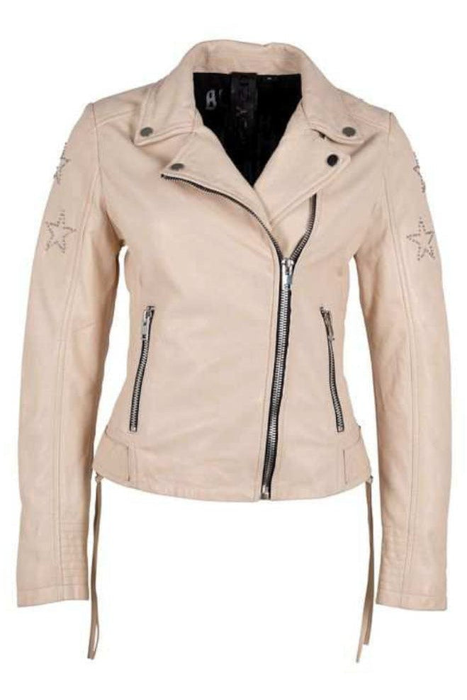 Mauritius Mauritius Wana Star Leather Jacket - White