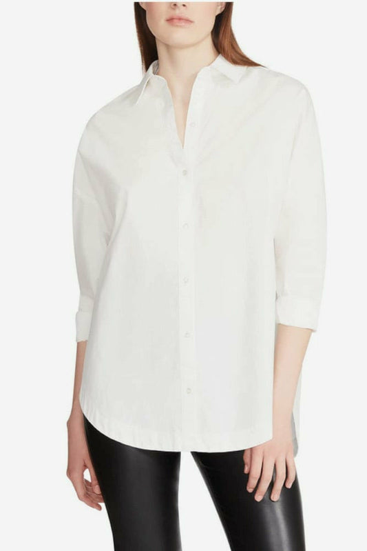 BB Dakota Shirts & Tops BB Dakota by Steve Madden Poppy Button Up - White
