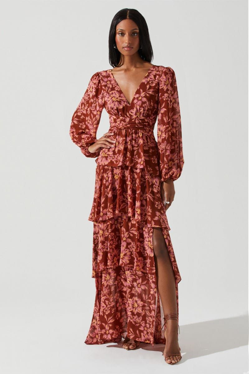 ASTR The Label ASTR Anora Dress - Rust Floral