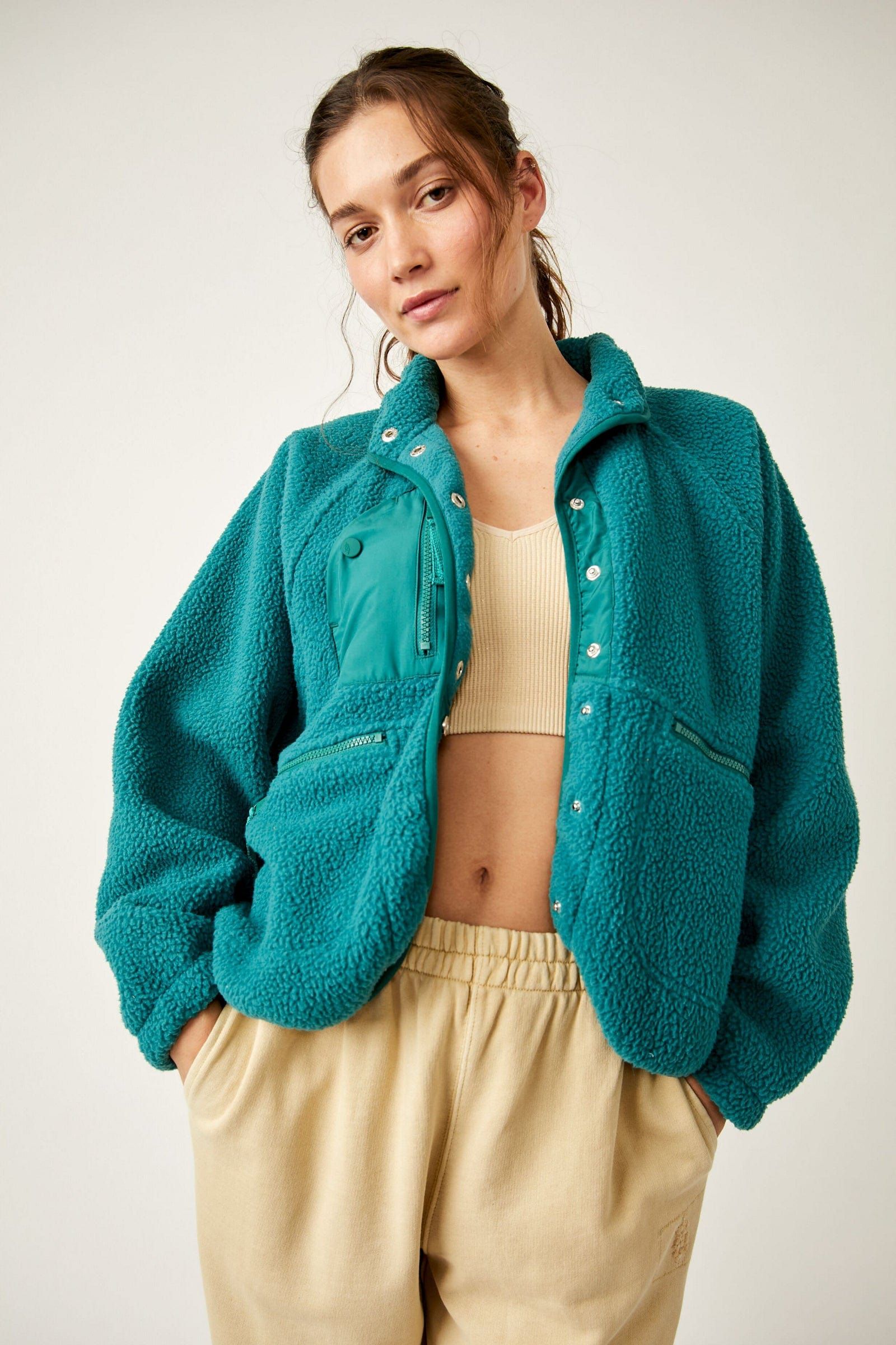 Free People Jacket Free People Hit The Slopes Jacket - Bright Forest