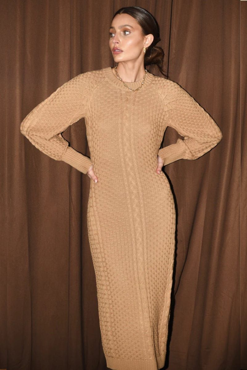 Greylin Collection Greylin Esma Sweater Knit Midi Dress