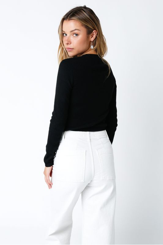Olivaceous Olivaceous Hillary Crop Sweater