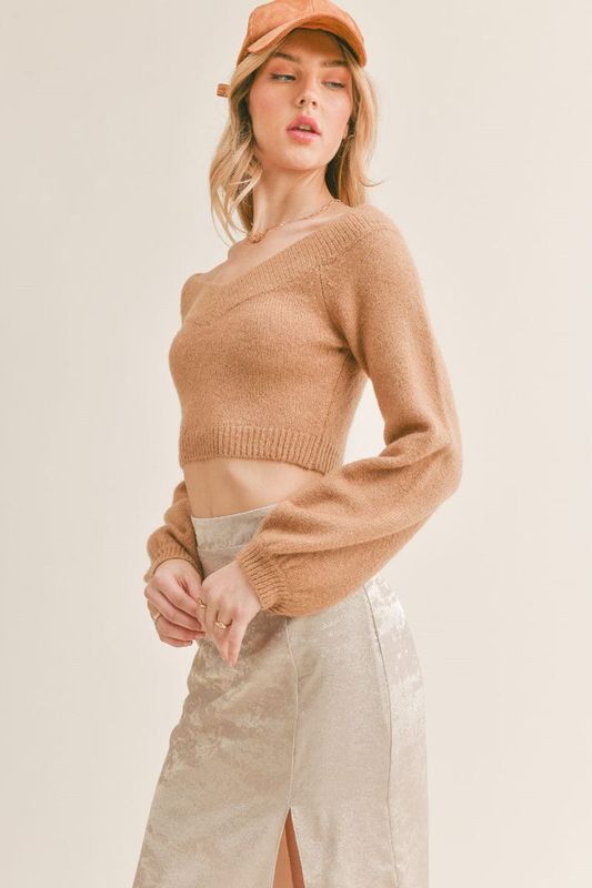 Sage The Label Sage The Label Happy Hour Off The Shoulder Sweater