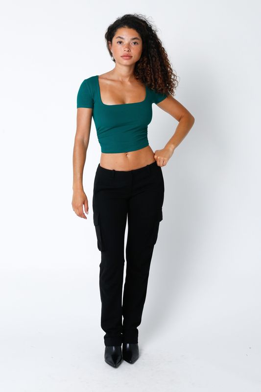 Ten North Olivaceous Square Neck Top