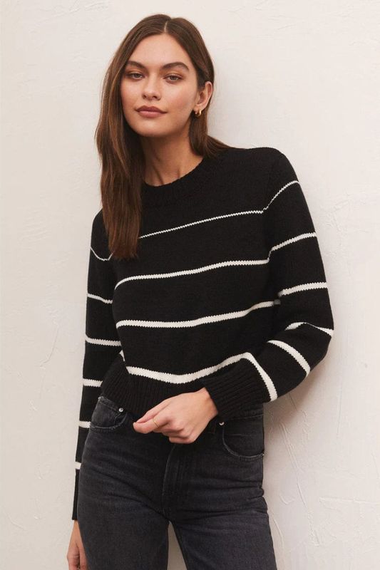 Z Supply Z Supply Milan Stripe Sweater - Black