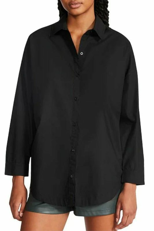 BB Dakota Shirts & Tops BB Dakota by Steve Madden Poppy Button Up - Black