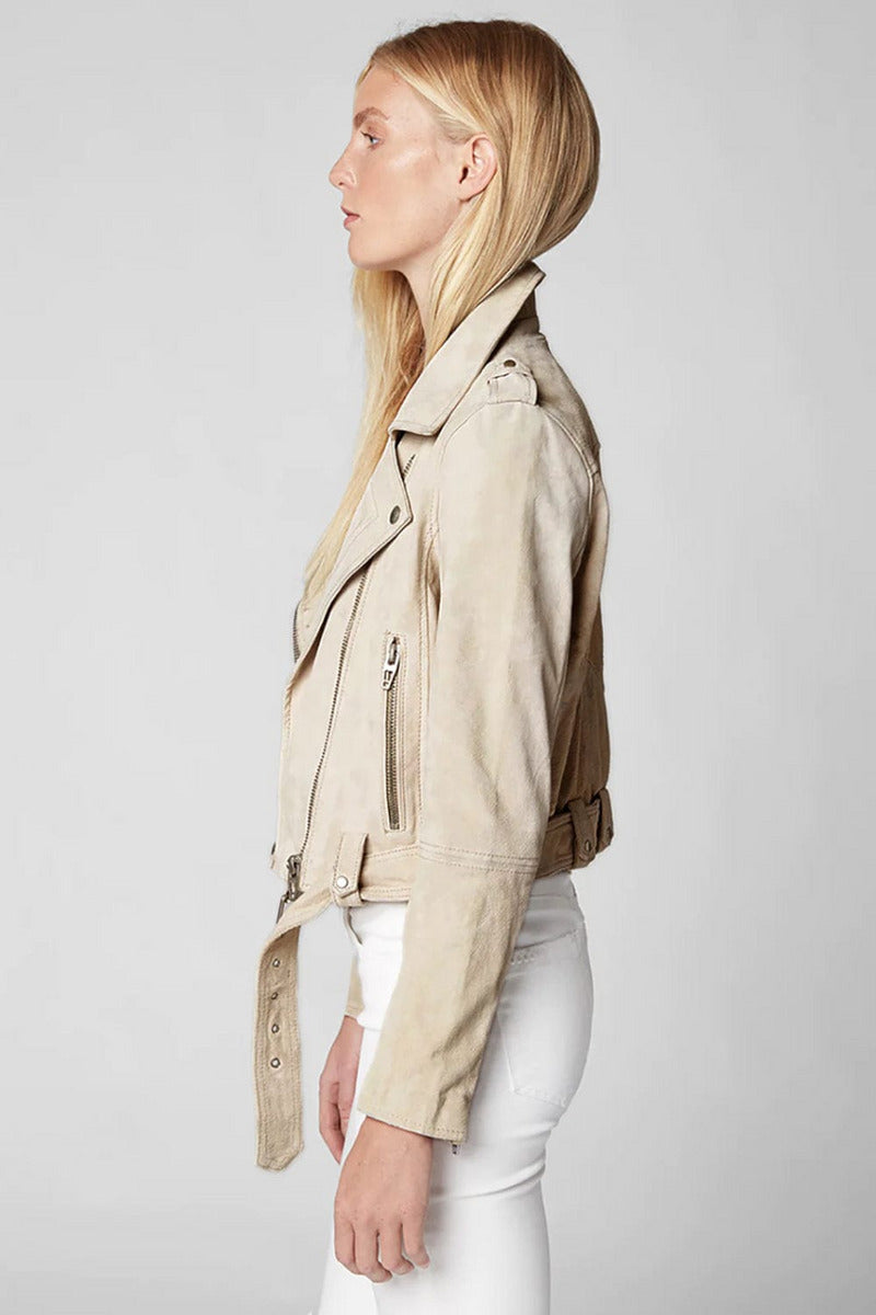 Blank NYC Blank Suede Jacket - White Sand