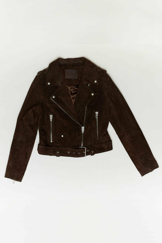 Blank NYC Coats & Jackets Blank NYC Suede Moto Jacket - Chocolate Souffle