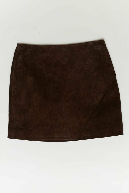 Blank NYC Skirts Blank NYC Chocolate Souffle Assymetrical Suede Skirt