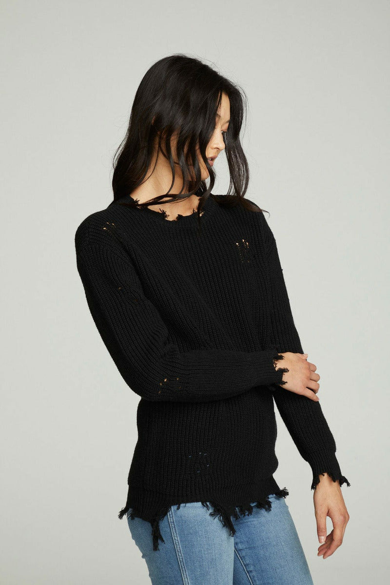 Chaser Top Chaser Deconstructed Pullover Sweater
