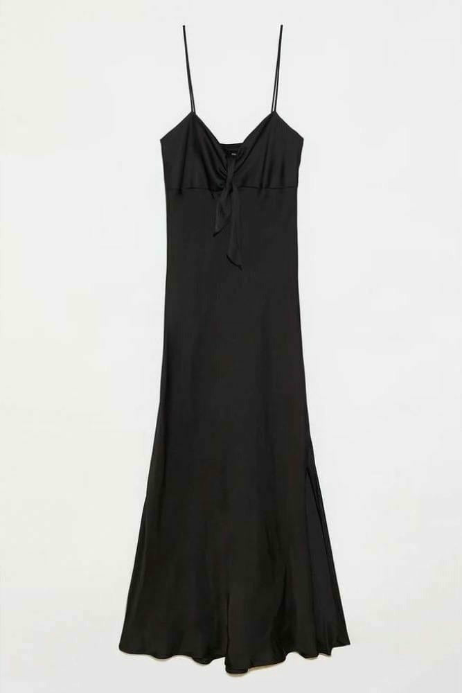 Deluc Nora Tie Maxi Dress in Black - Dress - Deluc Clothing - Ten North