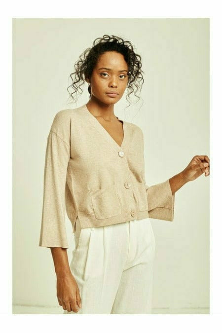 Deluc Clothing Top Deluc Linssy Cardigan - Ivory