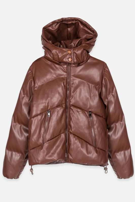 Deluc Clothing Deluc Maggiano Vegan Leather Puffer