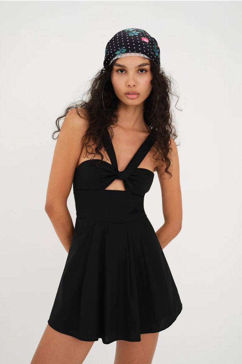 For Love and Lemons For Love & Lemons Lottie Mini Dress - Black