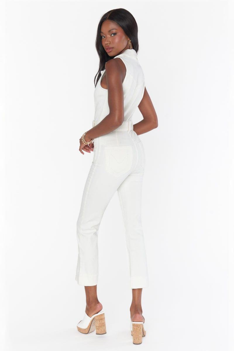 Show Me Your Mumu Show Me Your Mumu Jacksonville Cropped Jumpsuit - Pearly White