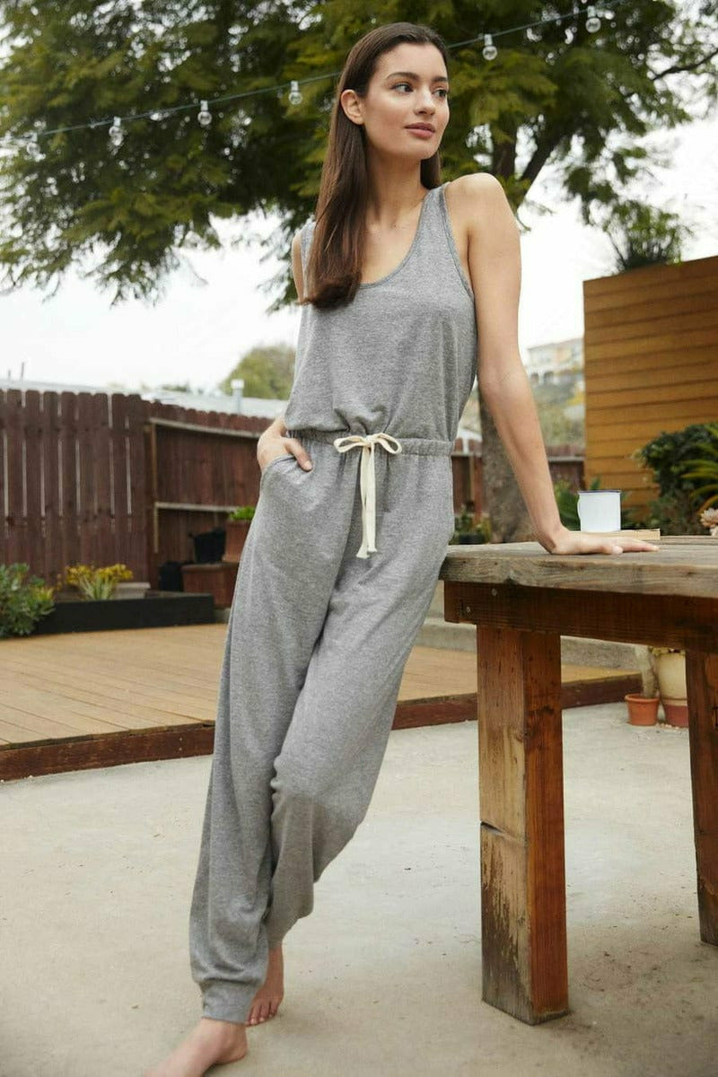 Spiritual Gangster Perfect Lounge Jumpsuit in Heather Grey - Jumpsuit - Spiritual Gangster - Ten North