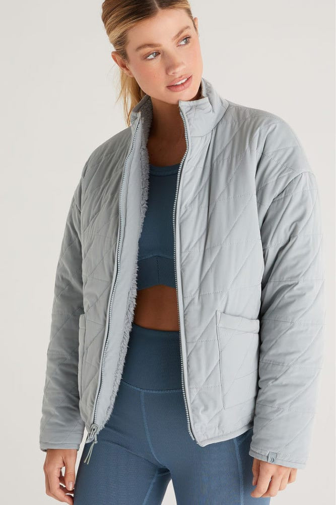 Z Supply Z Supply On-The-Go Reversible Jacket Quilted Sherpa Jacket